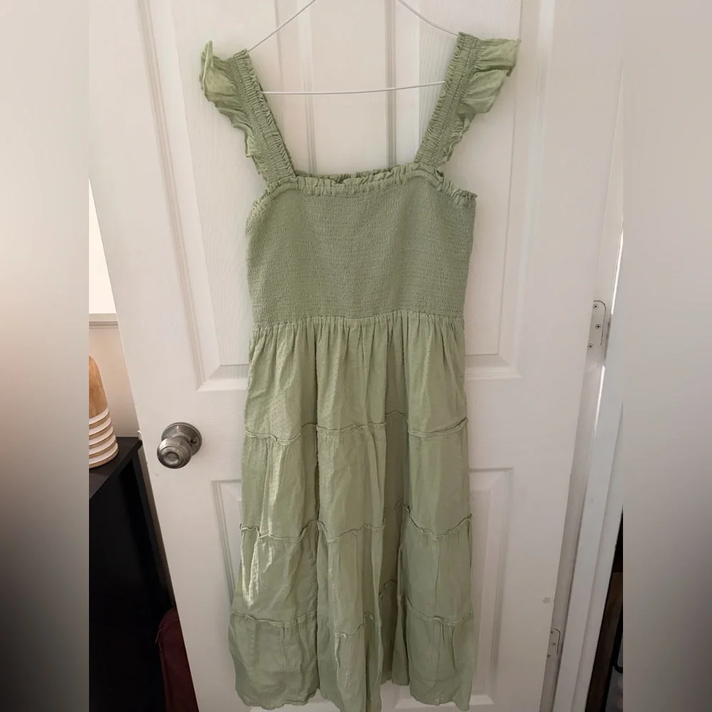 Light green midi Jcrew dress